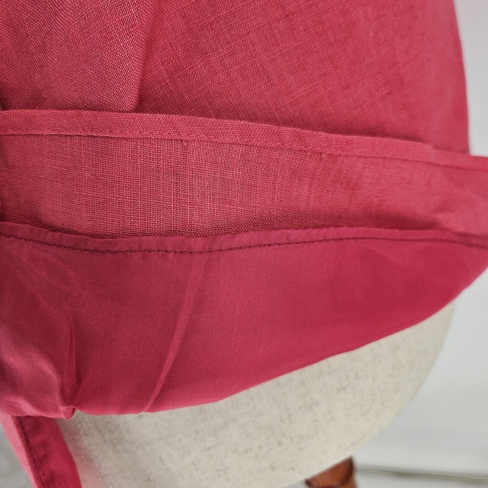 NWT Lafayette 148 New York Linen Blouse Women 14 Petite Pink Hand-Beaded Luxury - Picture 6 of 9